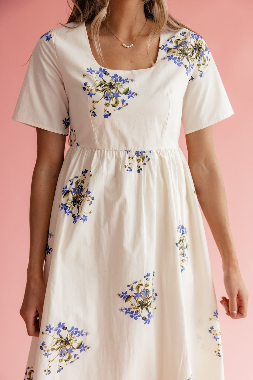 Elodie Square Neck Bow Dress