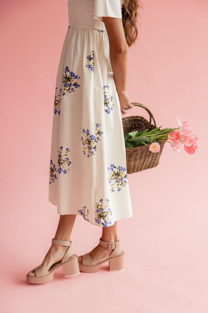 Elodie Square Neck Bow Dress