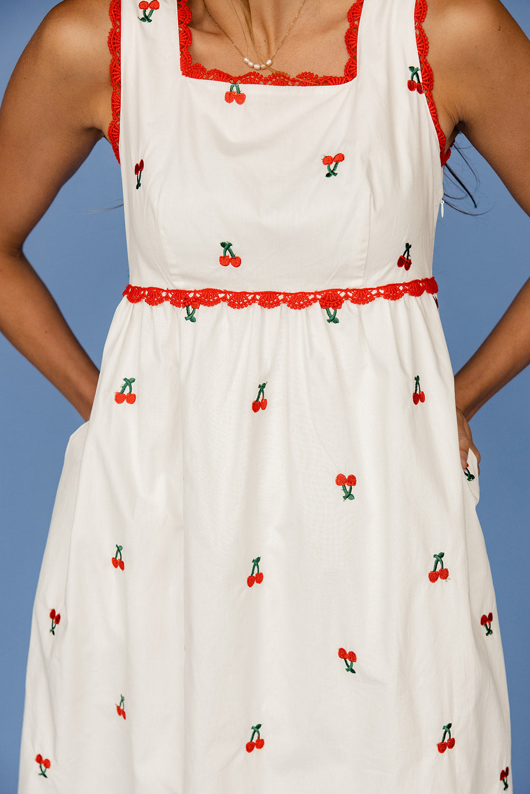 Cherry Pie Lace Trim Dress