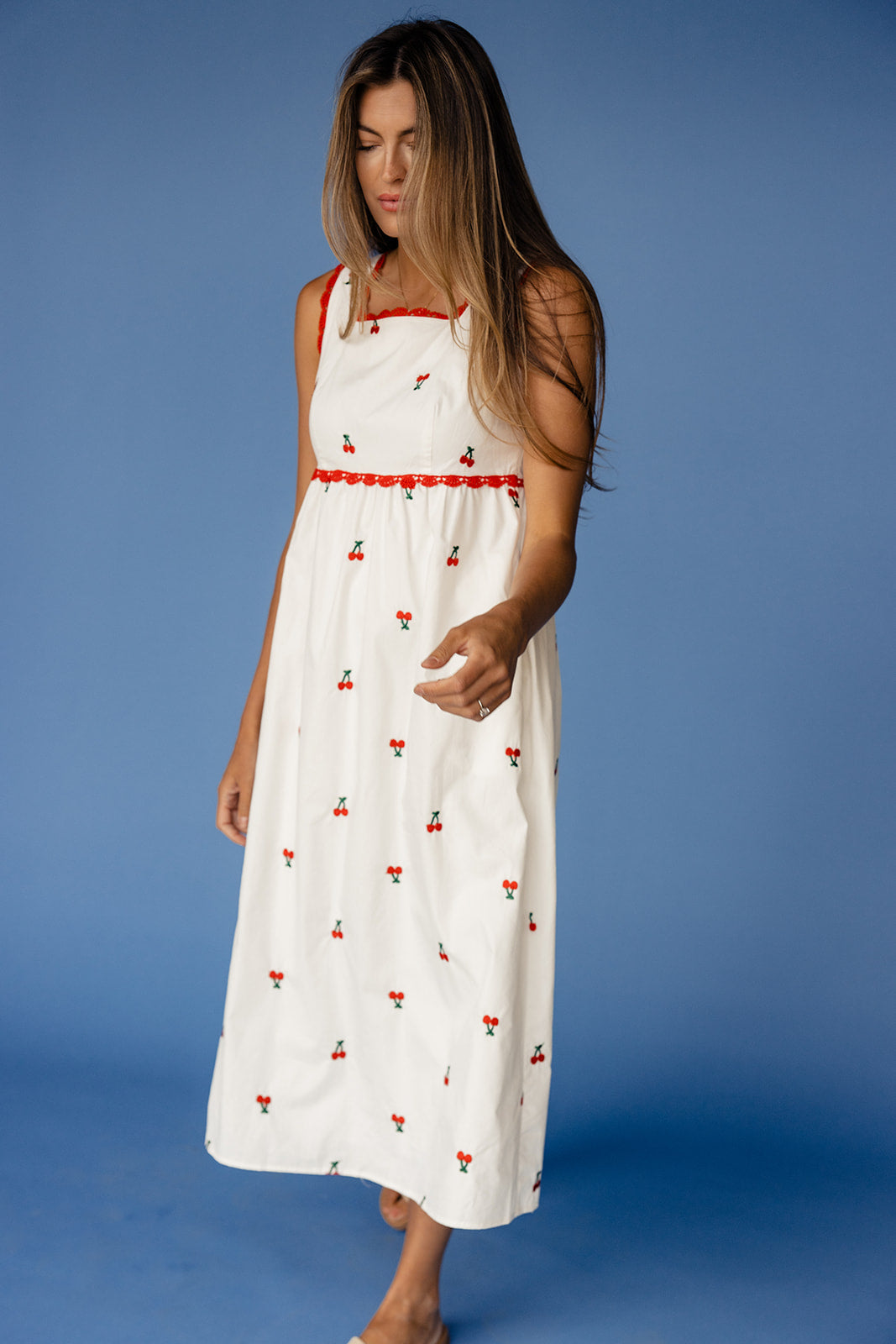 Cherry Pie Lace Trim Dress