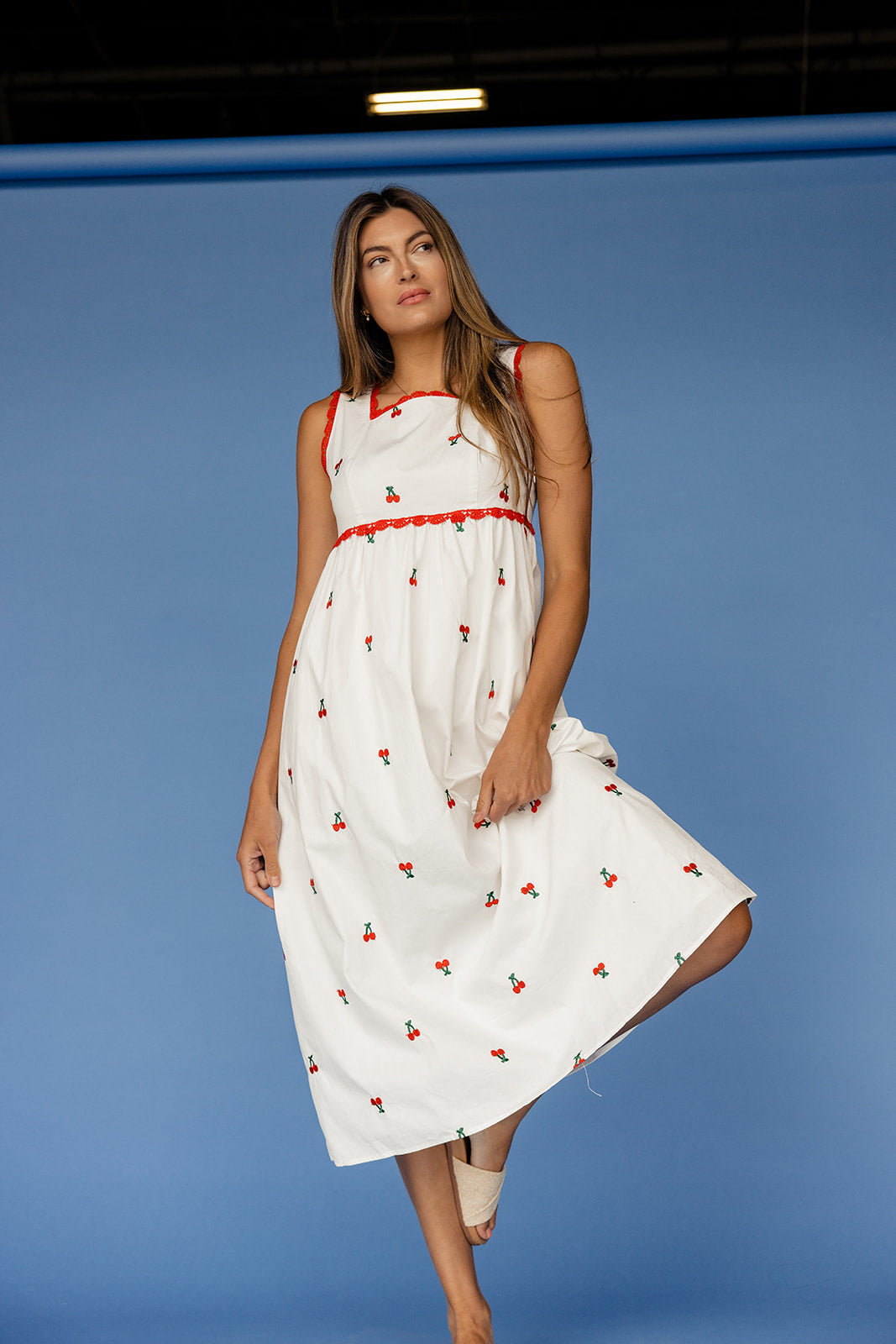Cherry Pie Lace Trim Dress