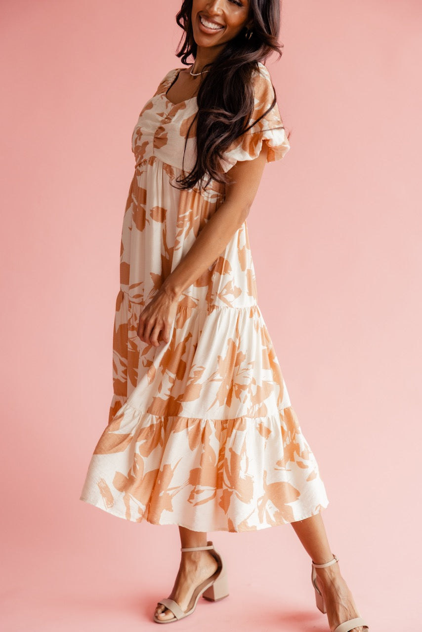 Sable Printed Puff Sleeve Dress