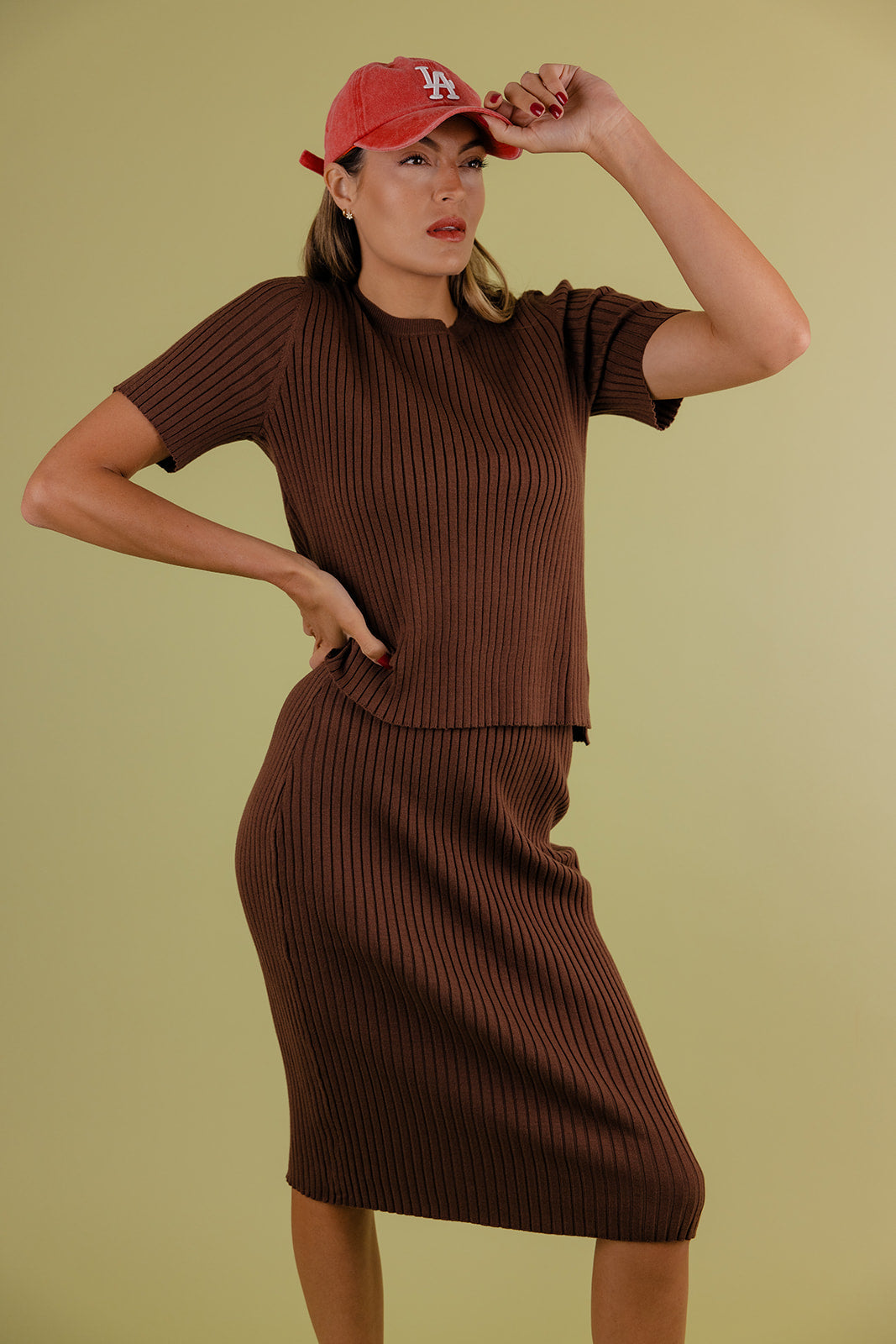 Rachel Green Ribbed Skirt