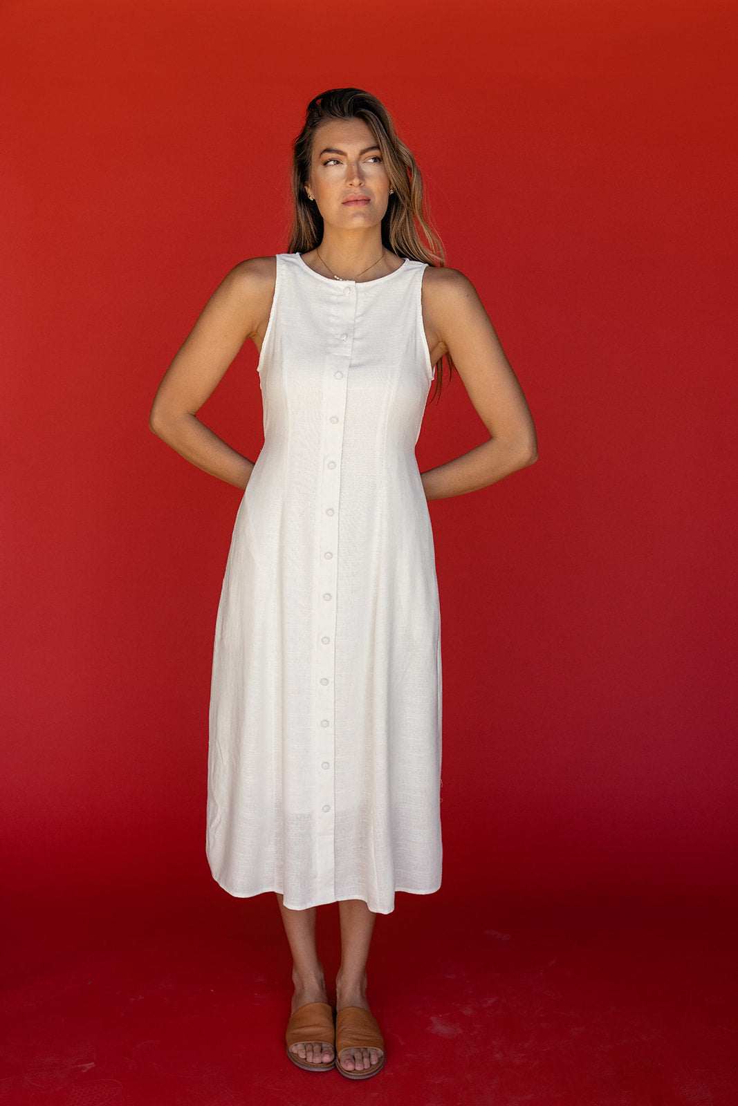 So Long London Button Dress