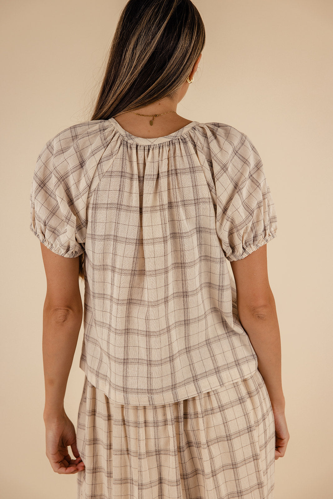 Coretta Plaid Blouse