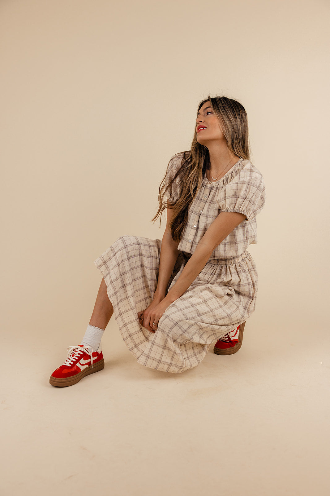Coretta Plaid Blouse