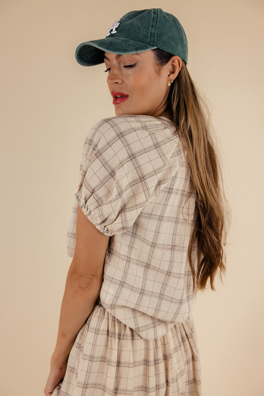 Coretta Plaid Blouse