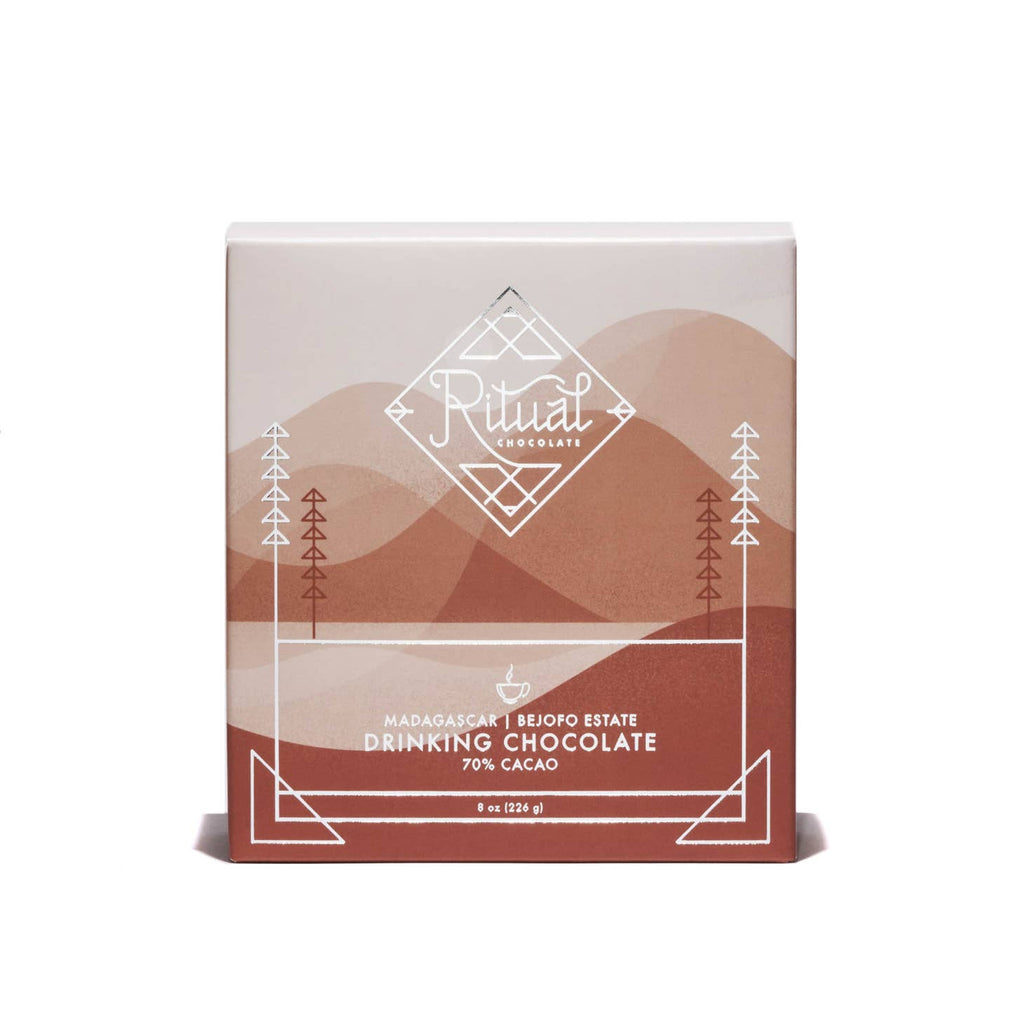 Madagascar 8oz Drinking Chocolate 70%: 6 of 8oz bags come in a case. The “gateway chocolate” for non-believers. This chocolate is made with organic cacao from Bertil Akesson’s farm in the Sambirano Valley in Northern Madagascar, a region known for producing cacao rich with notes of citrus.