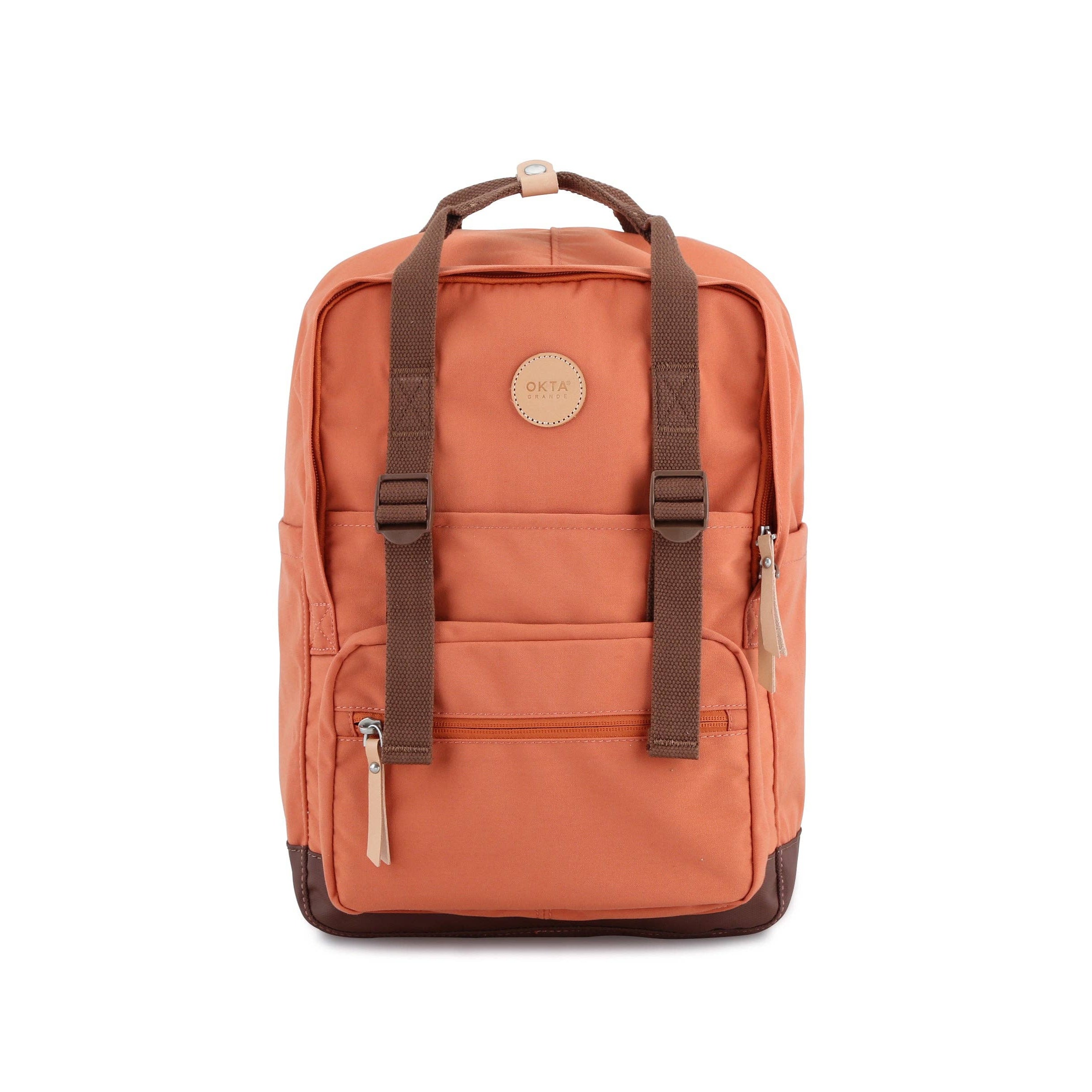 Stay organized and protected with the Laptop Waterproof Backpack in orange with brown straps. Designed to keep your laptop safe from water and daily wear, this backpack offers durable, water-resistant material and ample storage for your essentials. Its comfortable straps and sleek design make it perfect for work, school, or travel, giving you peace of mind wherever you go.
