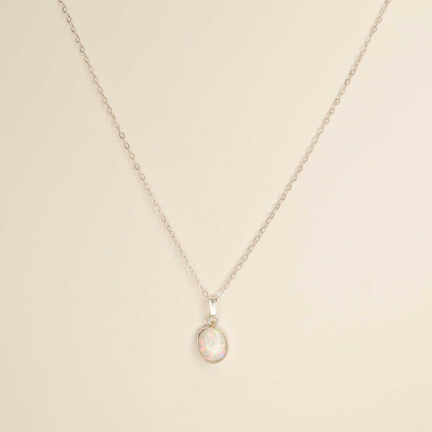 Opal Bezel Necklace