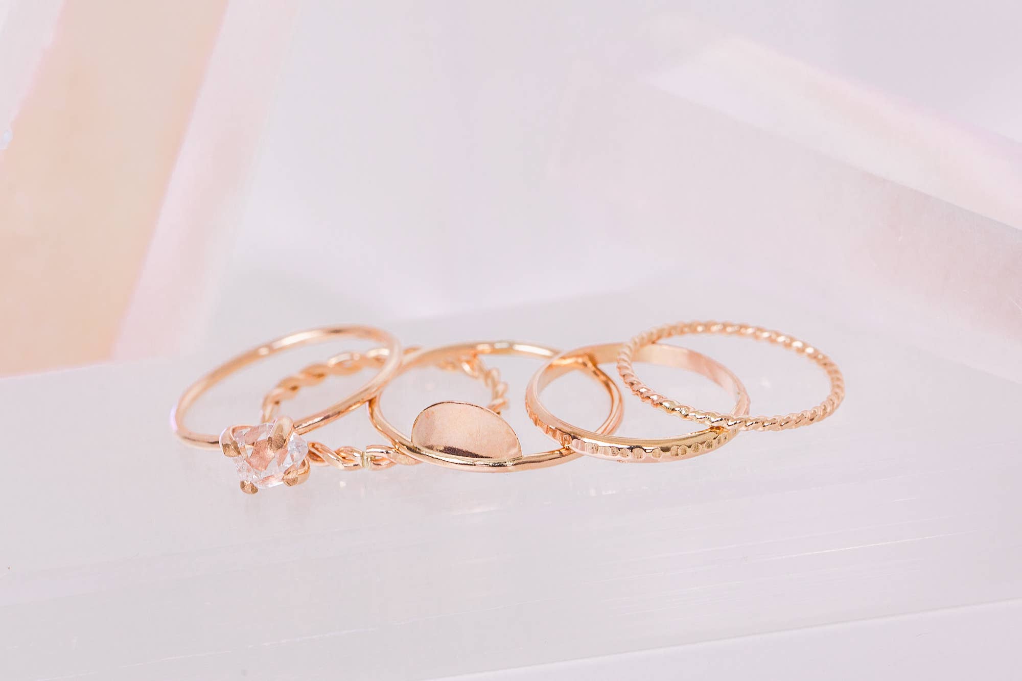 Textured Lines Ring Simple Band Ring for Stacking Rings: 7 / Sterling Silver