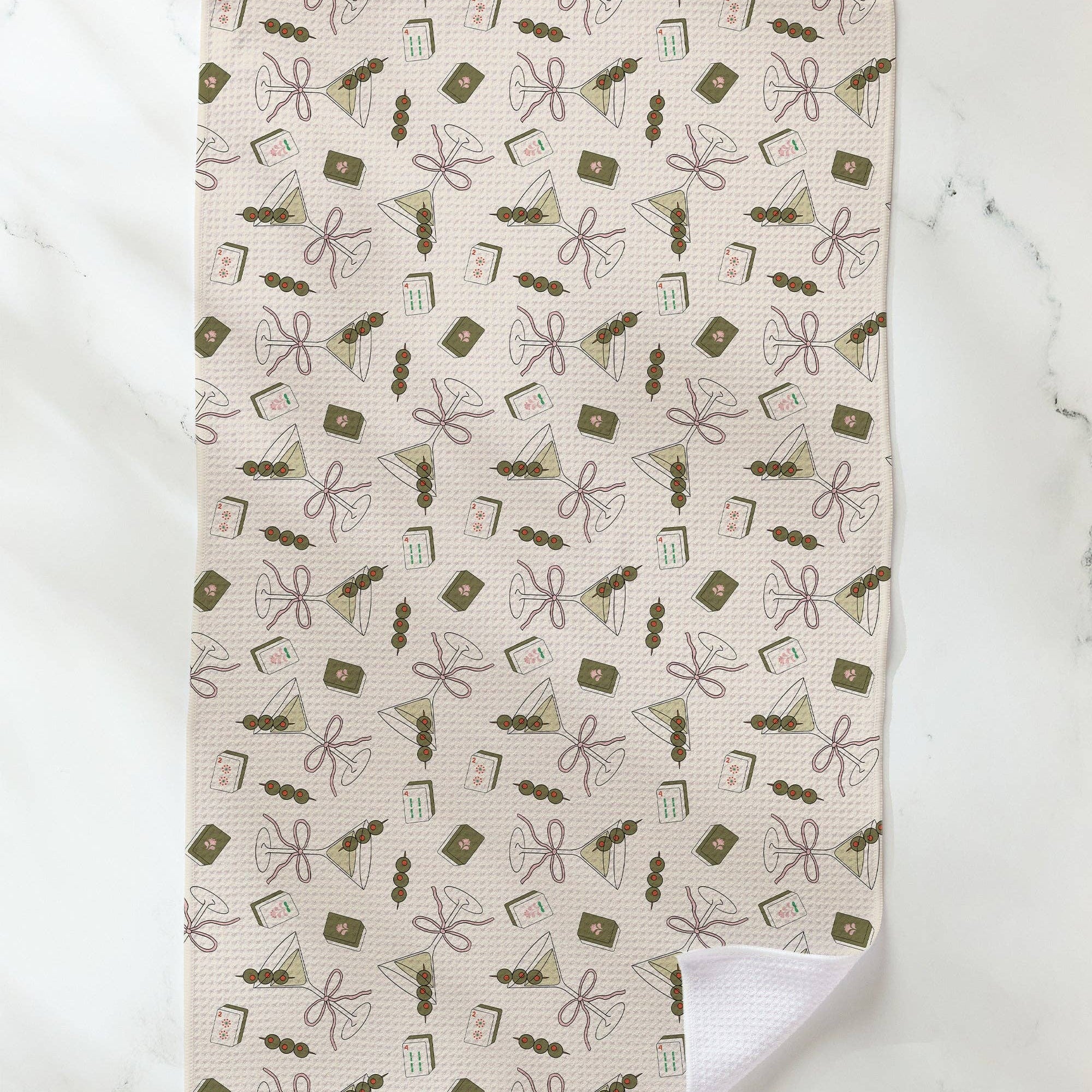 Martini Tiles Tea Towel - Mahjong