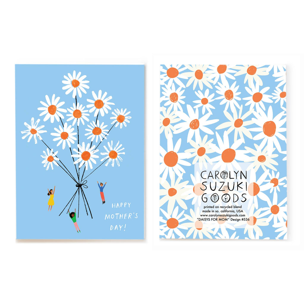Surprise Mom with a bouquet of love with our DAISIES FOR MOM Mother's Day Card. Show her your love and appreciation with this playful and vibrant card. Let her know she's one of a kind, just like these daisies!     •A2 Size - 4.25 x 5.5 inches.