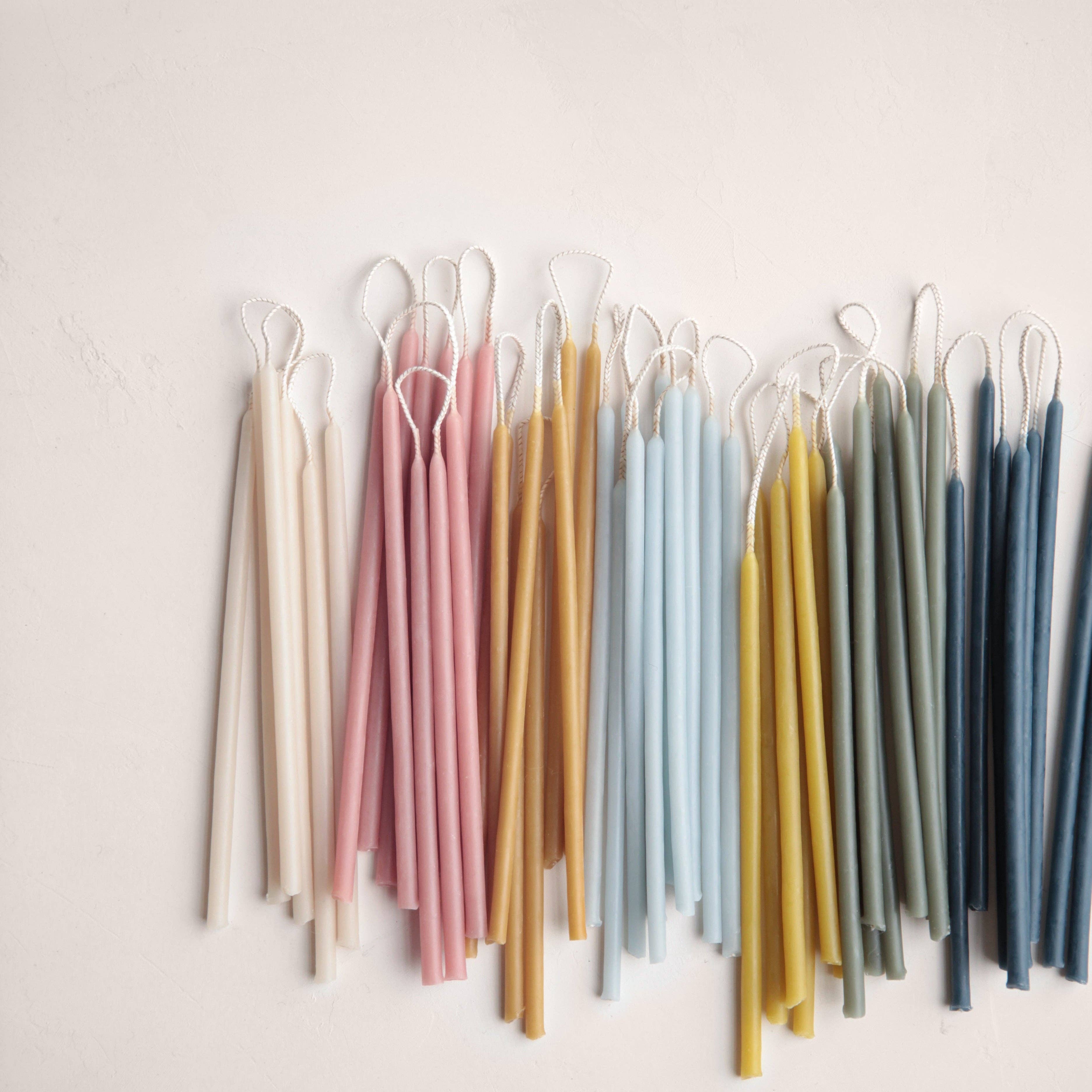 Beeswax Dipped Wishing Candles - 6 Colors Available