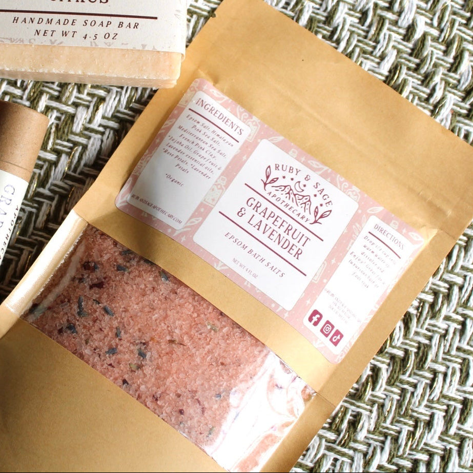 Grapefruit + Lavender Bath Salts