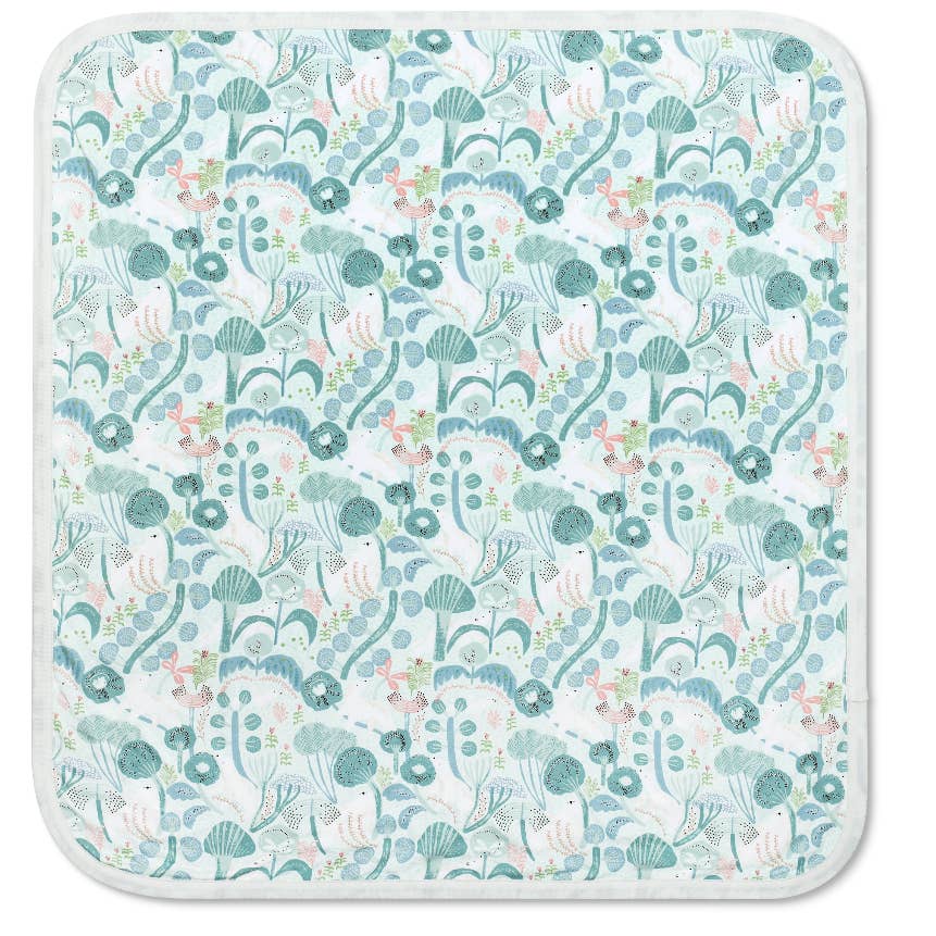 Bamboo Blend Baby Blanket - Minty Bear Bloom