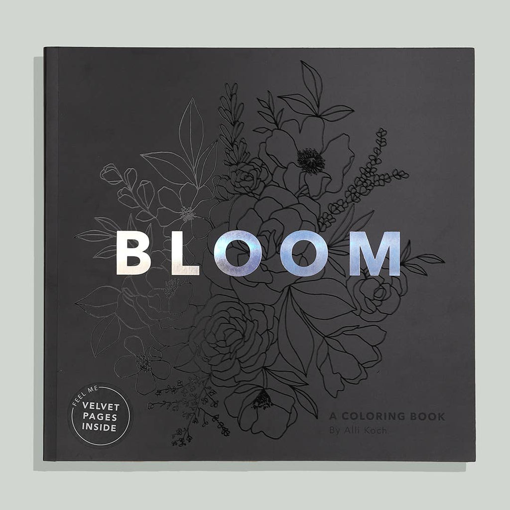 30+ floral illustrations on premium, high-quality paper Two soft black velvet pages that enhance your coloring experience and hide mistakes! Perforated, removable pages–frame your art after you’ve finished coloring! A gorgeous, hand-illustrated cover with iridescent foil that will look stunning on your bookshelf or coffee table!