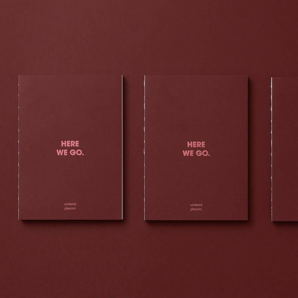 Here We Go Planner - Burgundy