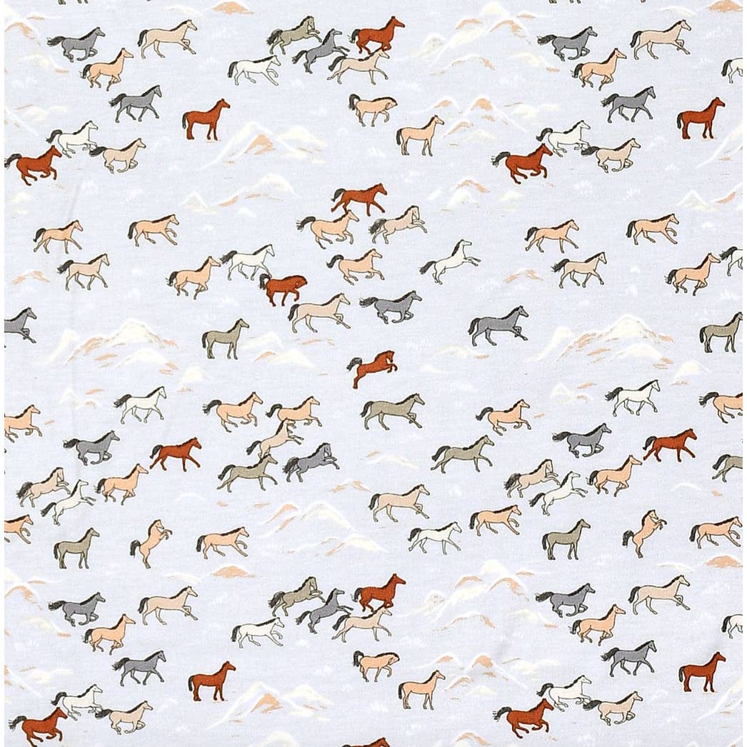 Bamboo Blend Baby Blanket - Wild Horses
