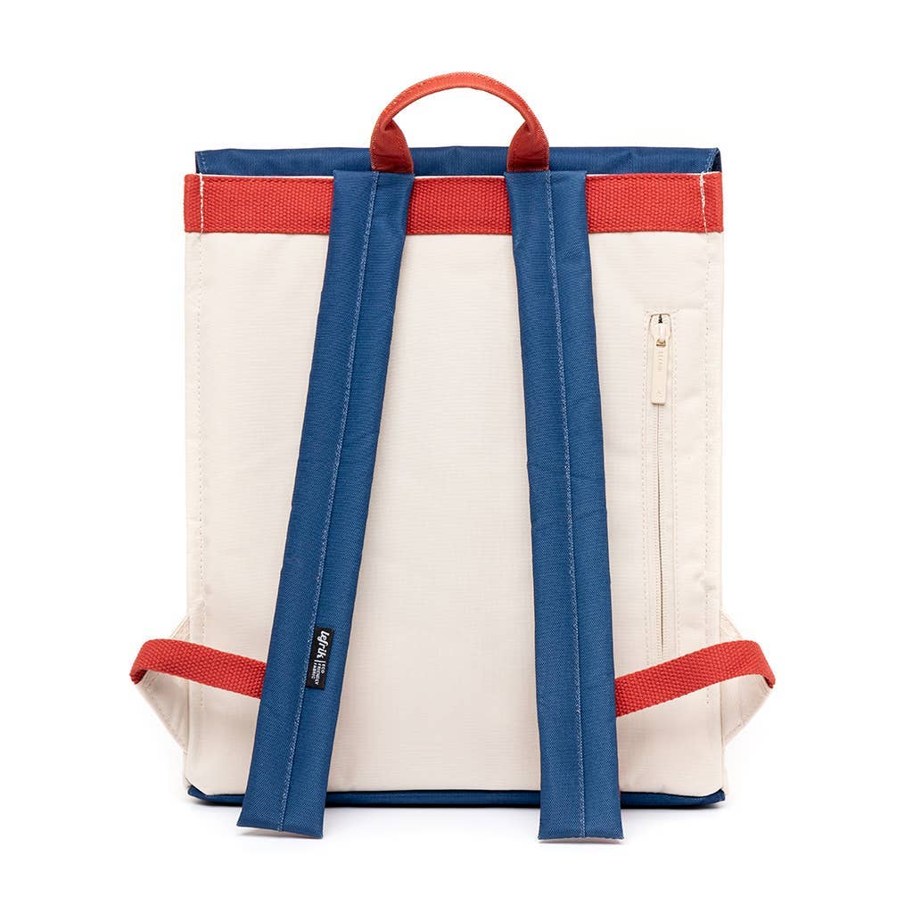 The handy mini comes with a metal hook closure. the cotton adjustable shoulder straps makes it a comfortable backpack to carry around for both, adults and kids. its slim profile and the water-resistant fabric makes it the perfect choice for daily needs.