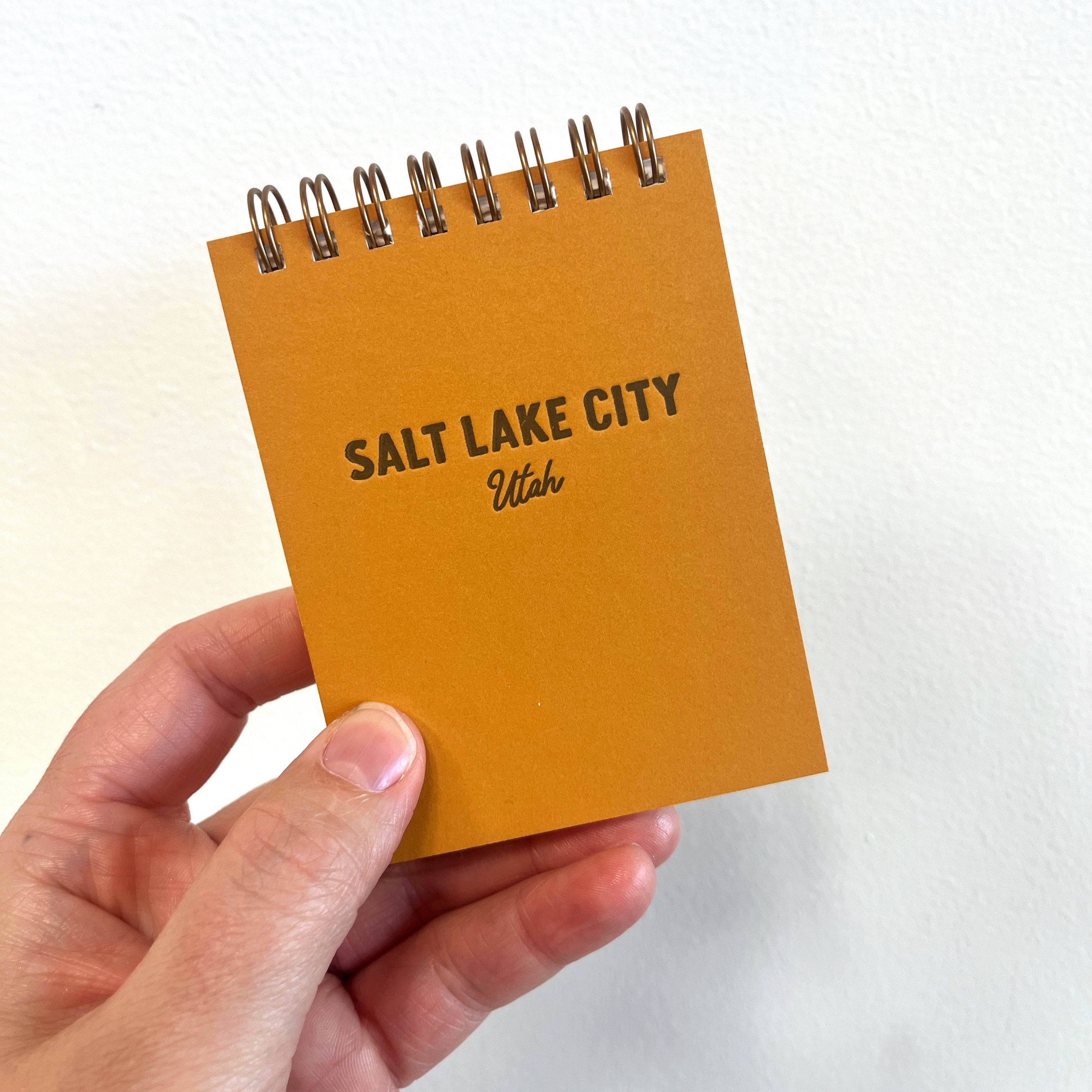 mustard "Salt Lake City Utah" little notebook