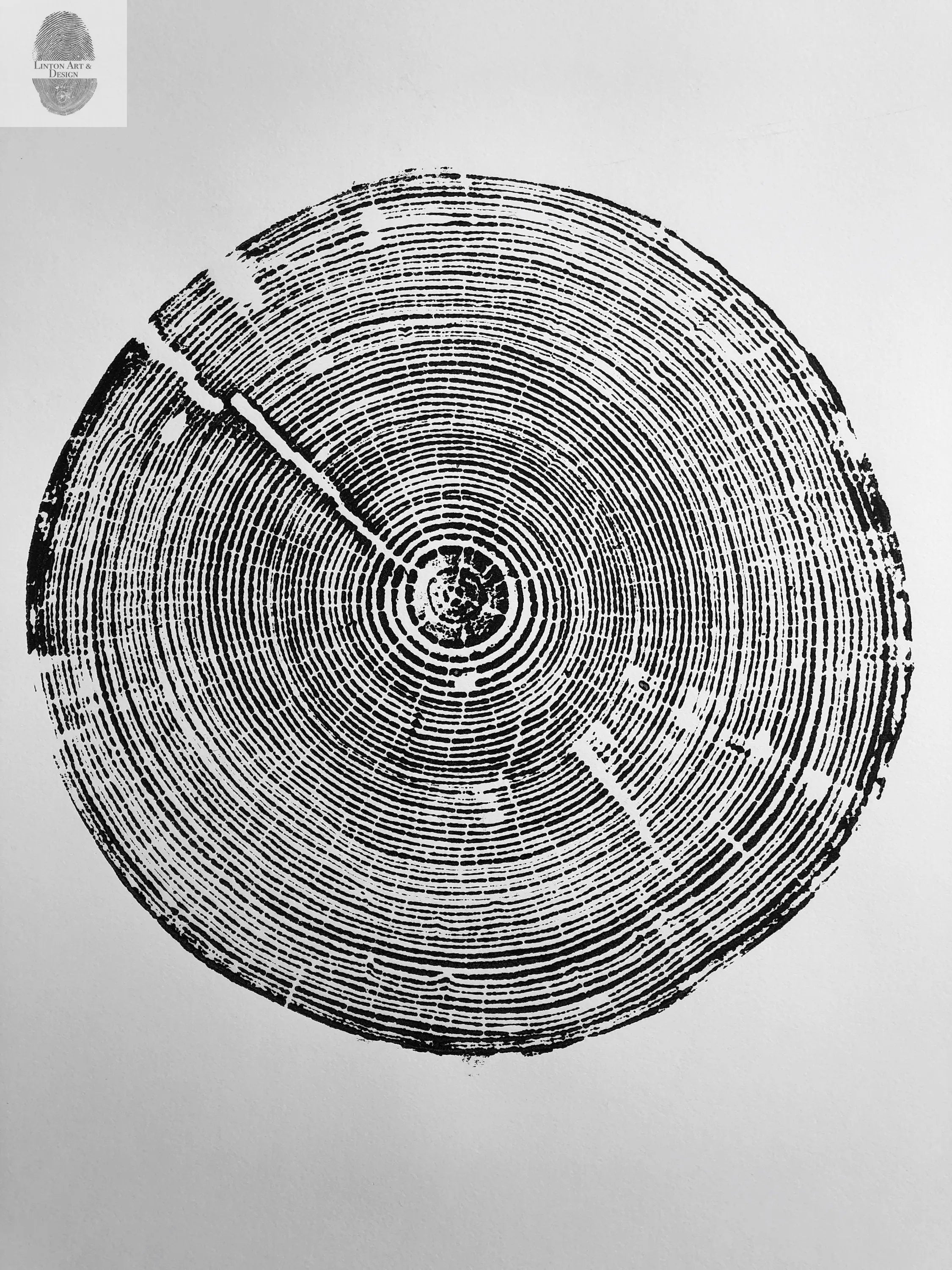Alabama Tree Ring Print, Alabama Art Print