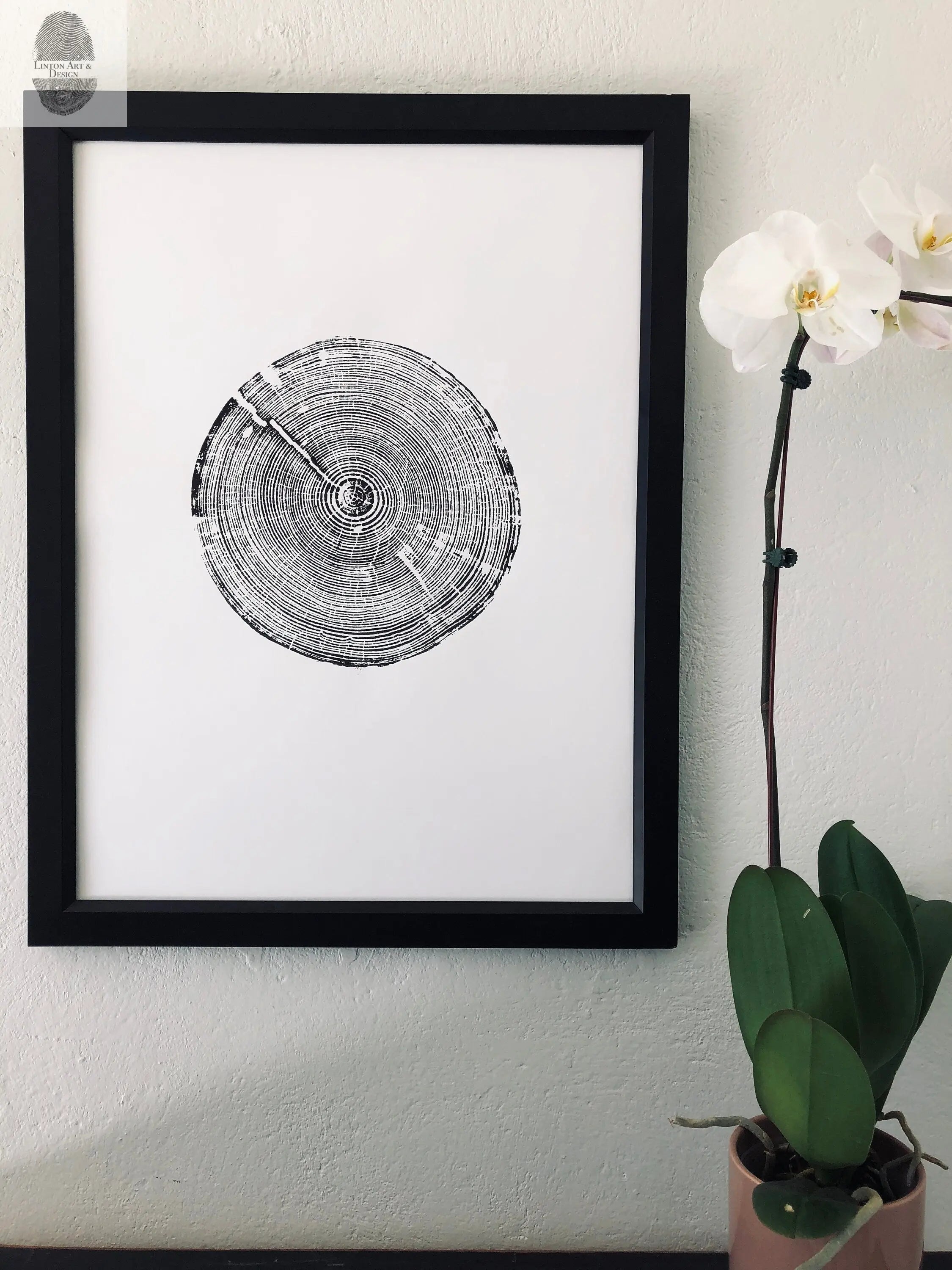 Alabama Tree Ring Print, Alabama Art Print