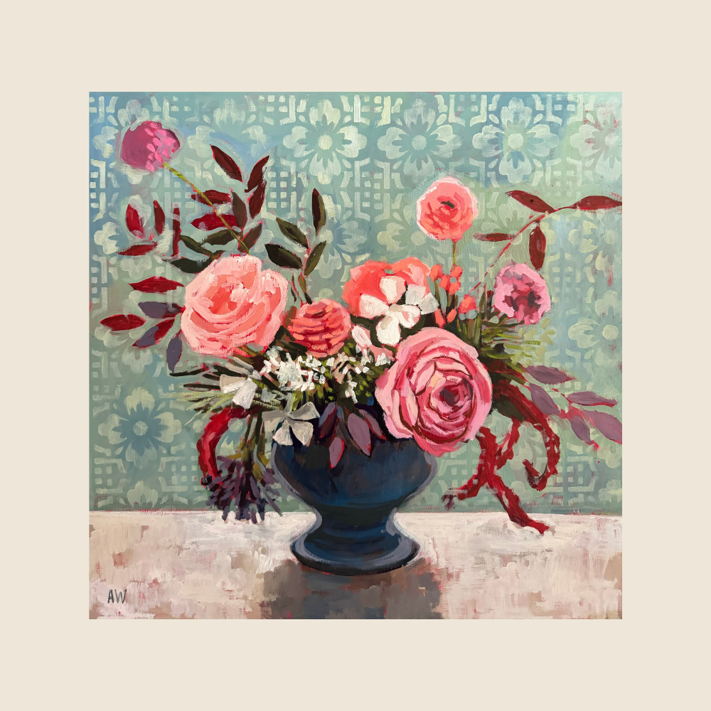 "Another Sweet Greeting" - Original Painting - New Beginnings Art Show