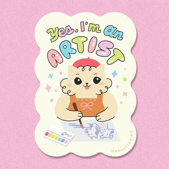 Yes I'm An Artist Sticker