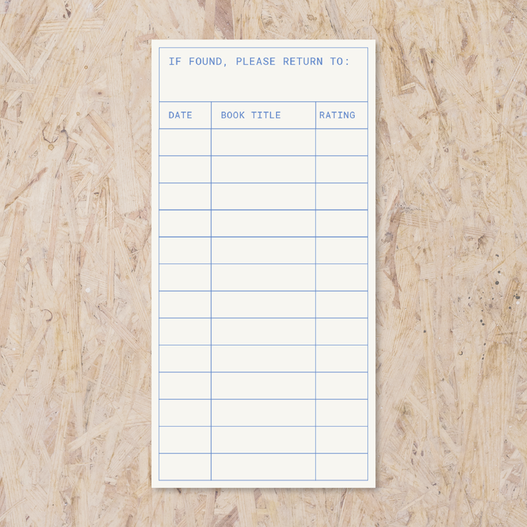 Library Card Bookmark