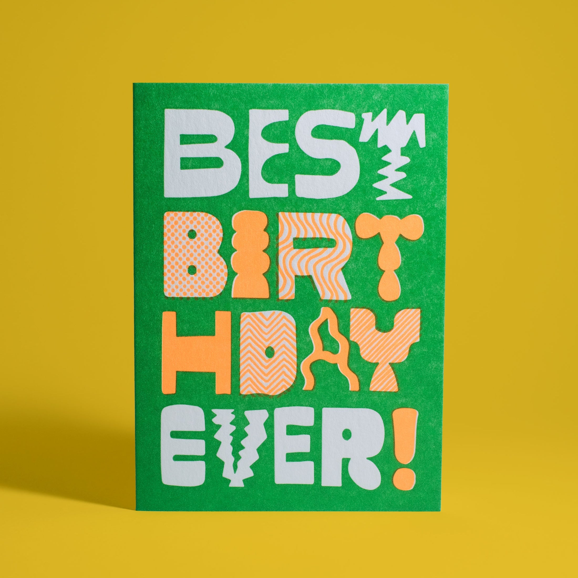 Best Birthday Ever! Letterpress Greeting Card