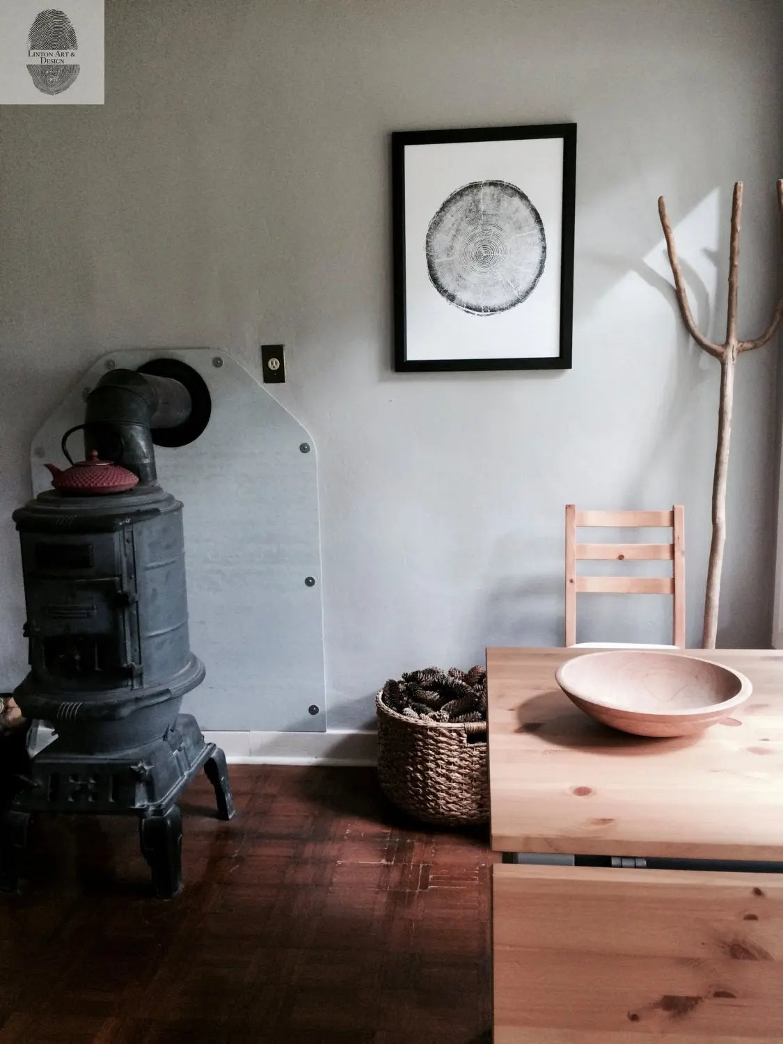 Big Cottonwood Canyon, Tree Ring Print, Woodcut, Utah Art, Botanical Print, Father's Day Art, Arborist Art Gift, Dendrology, Hand Pressed