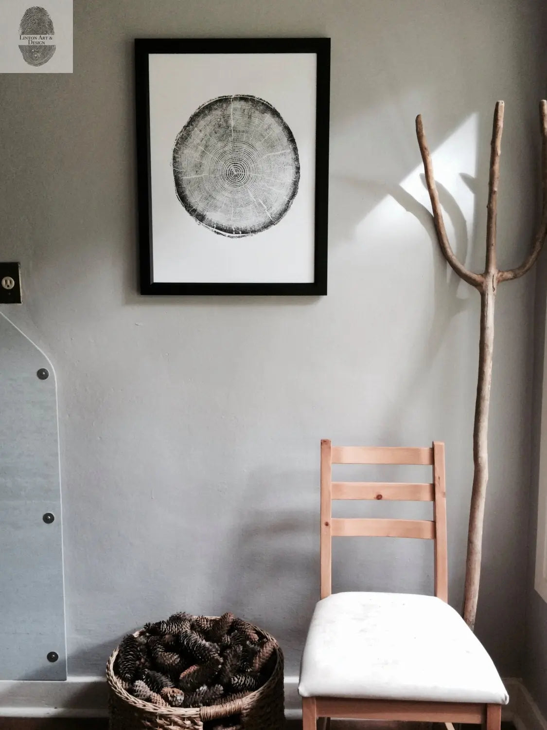 Big Cottonwood Canyon, Tree Ring Print, Woodcut, Utah Art, Botanical Print, Father's Day Art, Arborist Art Gift, Dendrology, Hand Pressed