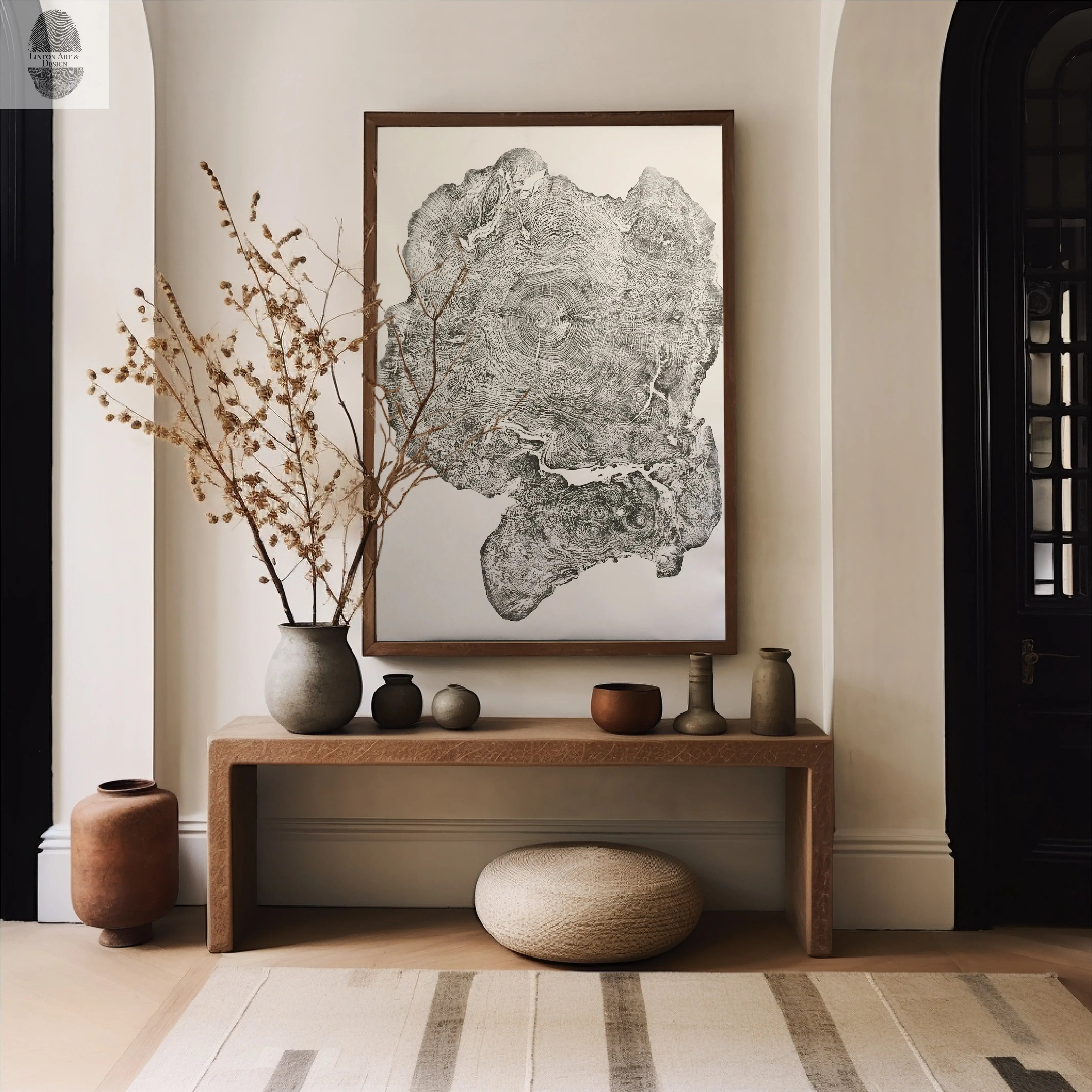 Big Leaf Maple, Tree ring print, Massachusetts art, Oversized tree ring Art, hand pressed tree rings, tree ring art print, Arborist art gift