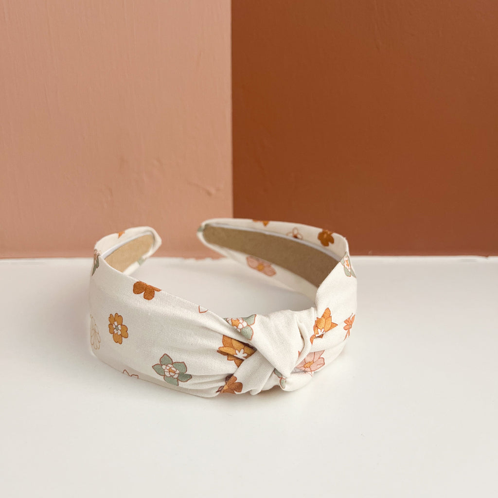 Boho Flowers Top Knot Headband