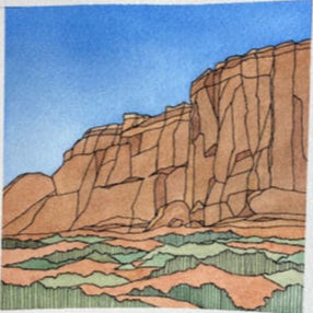 “Red Cliffs”  - Original Painting - Road Trip Art Show