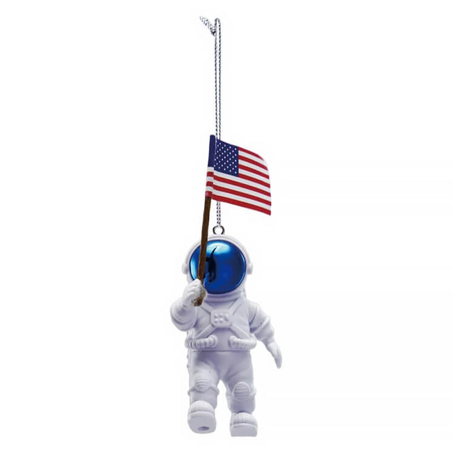 Astronaut Ornament with American Flag