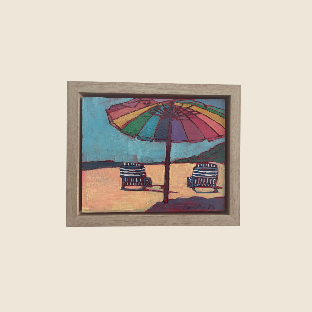 Under a Bright Umbrella - Original Art - In Color Art Show