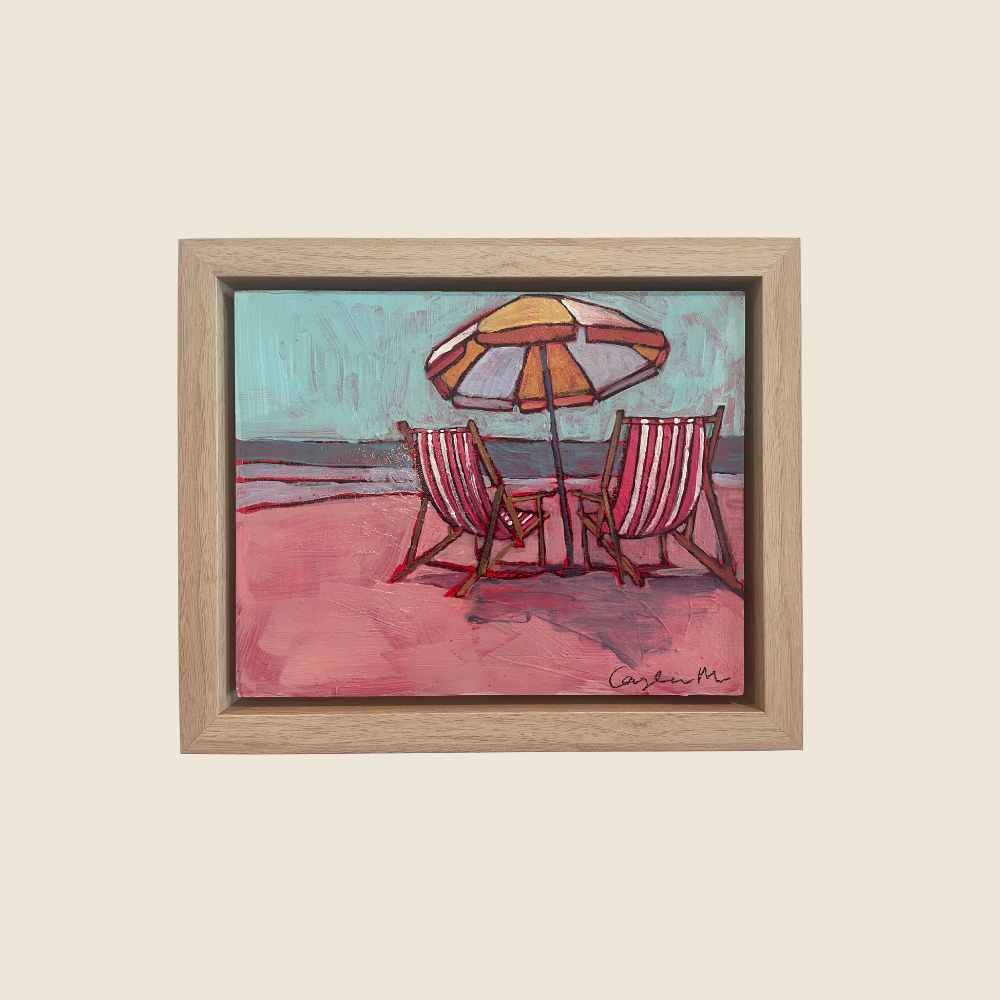 2 Pink Chairs - Original Art - In Color Art Show