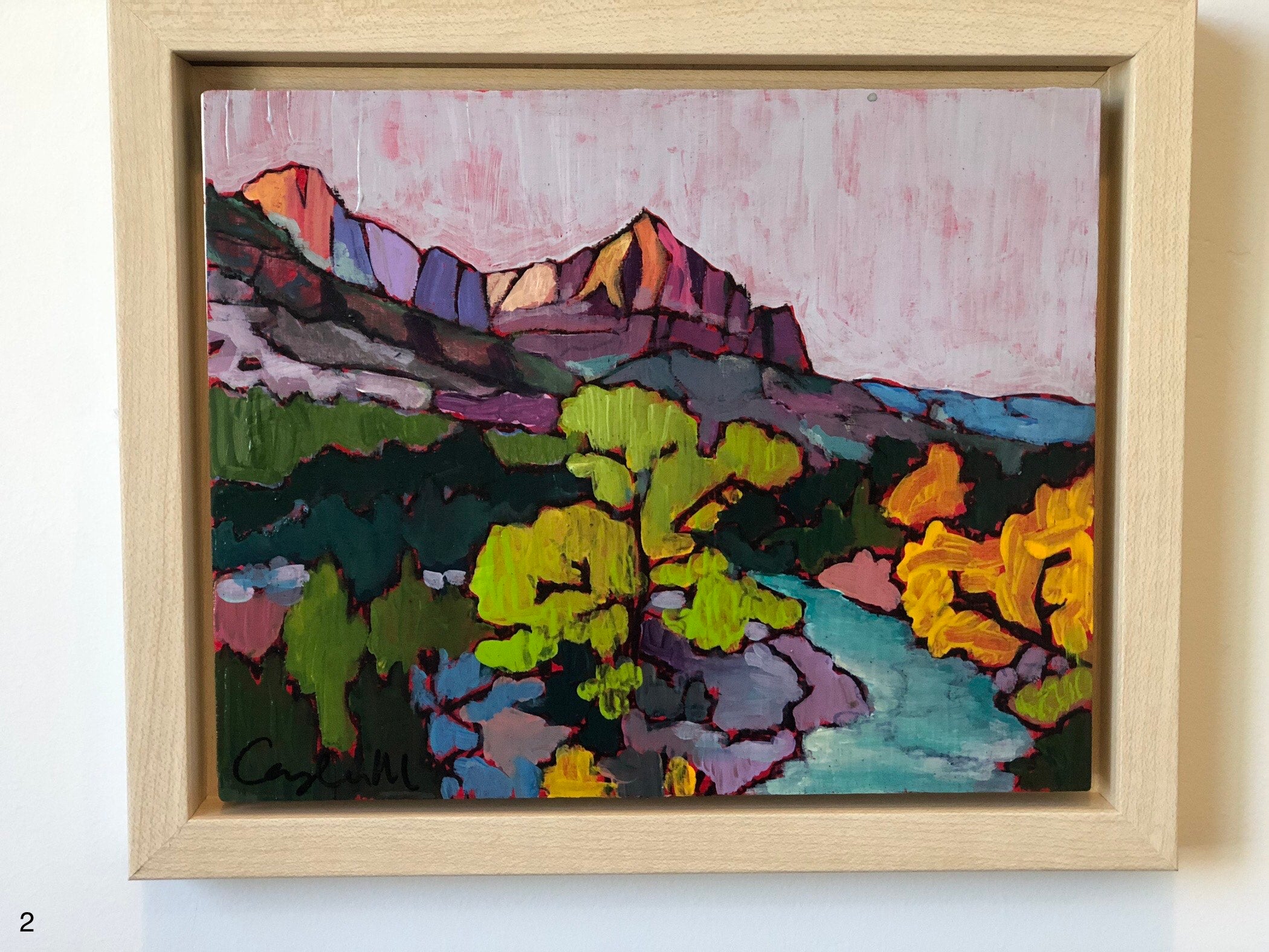 Virgin River in Yellow - Original Art - Road Trip Art Show