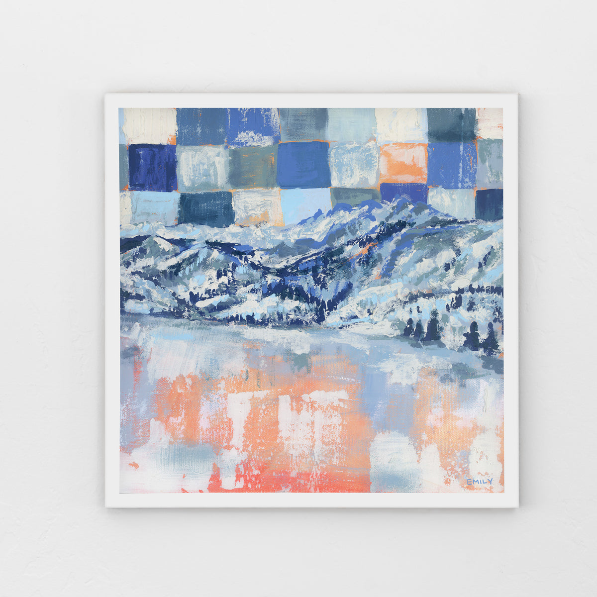 Checkered Mountains Print