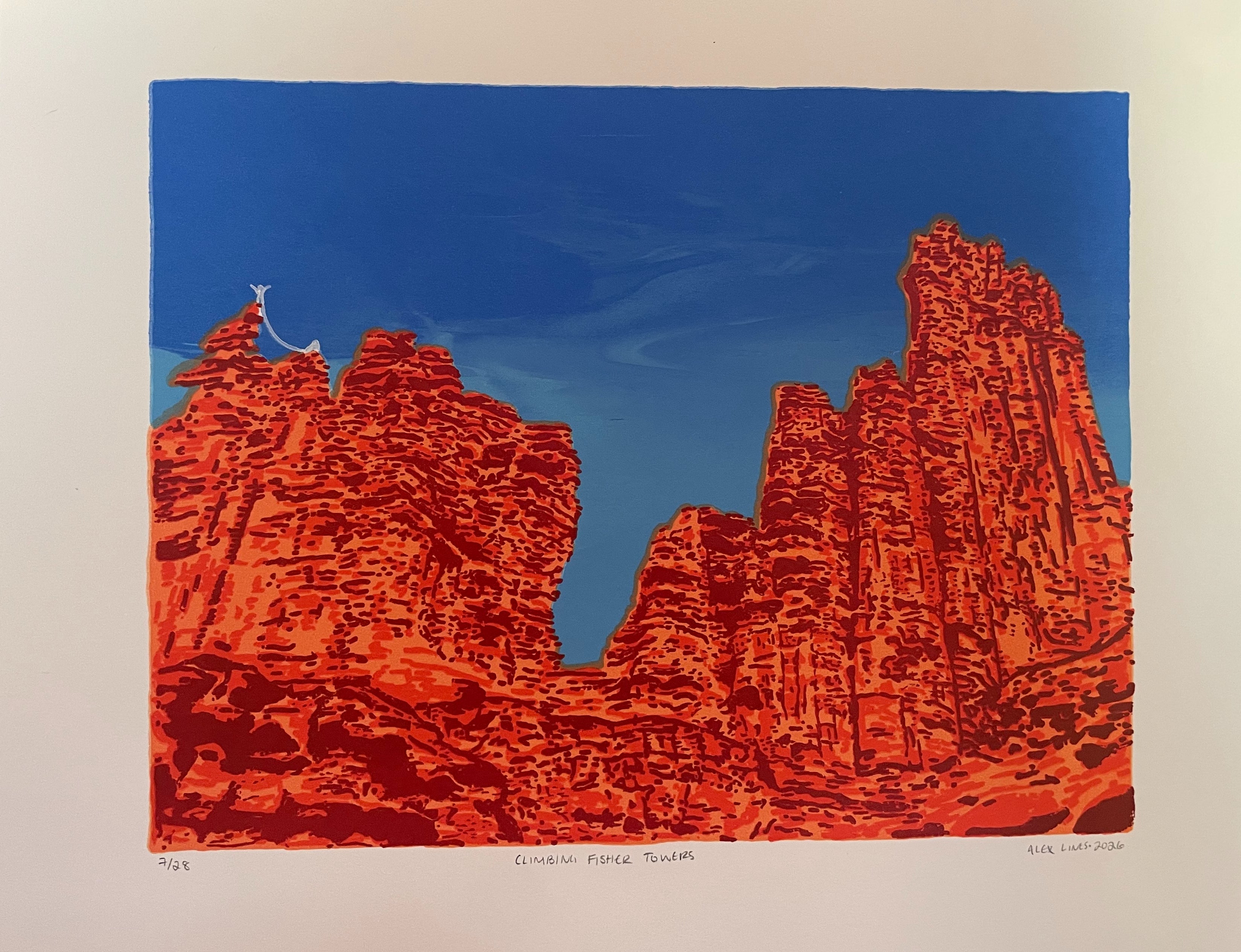 Climbing Fisher Towers Print