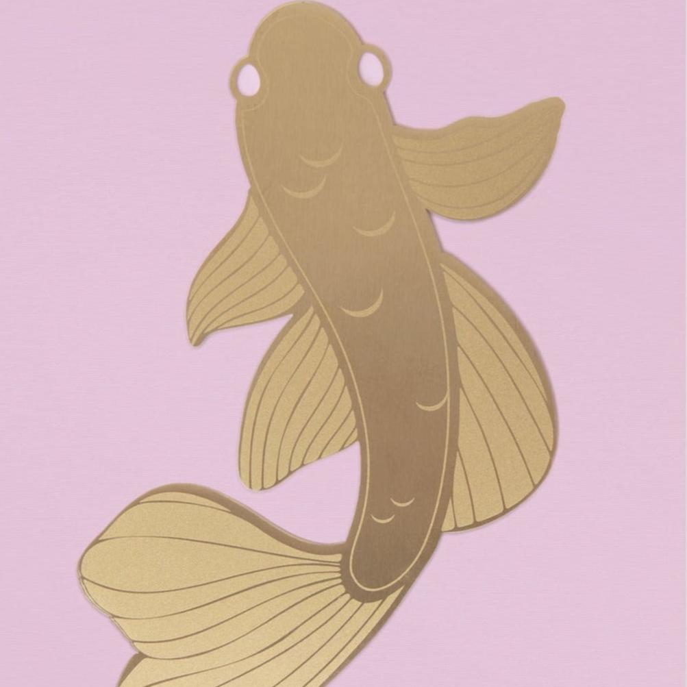Hello, gorgeous! Use this sturdy, lustrous placeholder on your page as you journal or read. The Koi Fish Metal Bookmark is made of brass and intended to add a sophisticated touch to your book of choice. Makes a perfect gift!