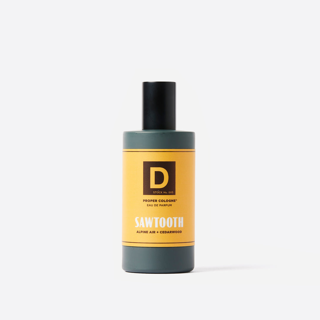 Sawtooth smells like exploring the open skies above densely forested terrain, with a woodsy blend of alpine air and cedarwood Cologne.