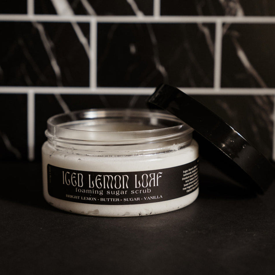 8 oz jar of Iced Lemon Loaf foaming sugar scrub