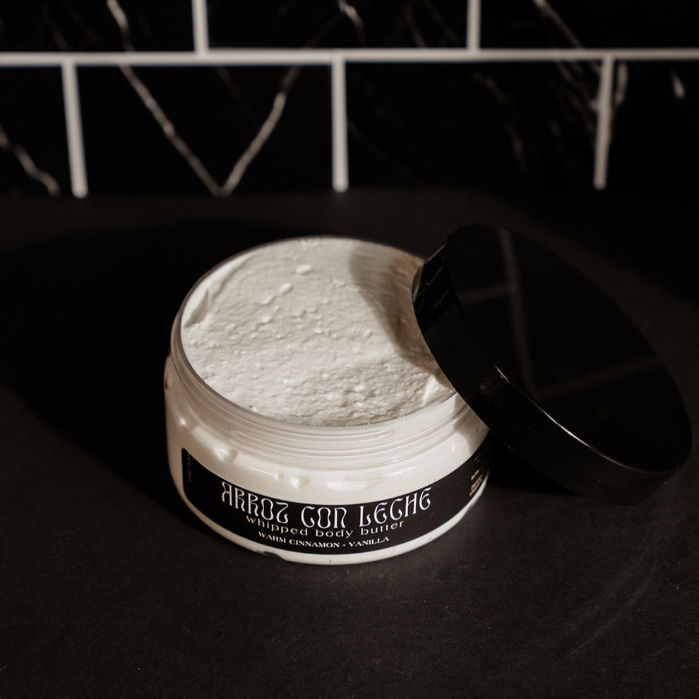 4.5 oz jar of Arroz Con Leche whipped body butter