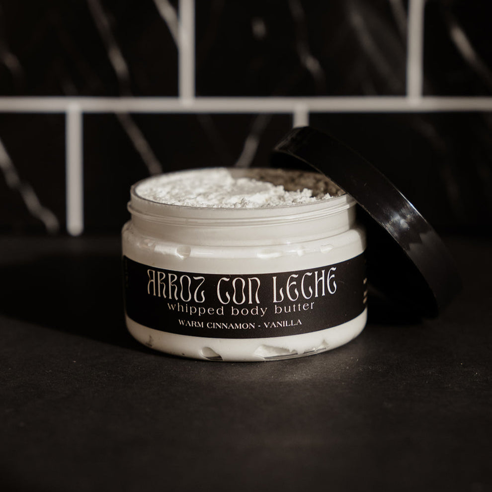 2 oz jar of Arroz Con Leche whipped body butter
