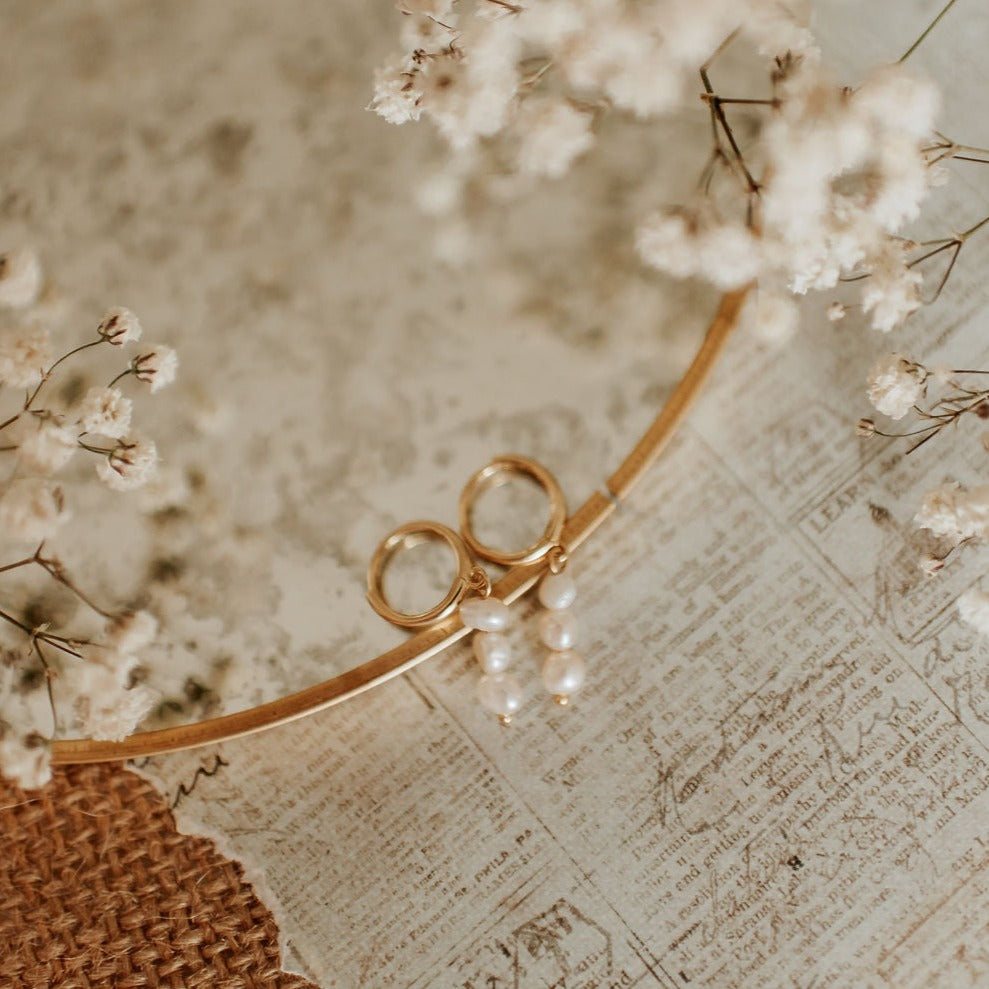 Catalina Pearl Hoops - Mauve Jewelry Co.