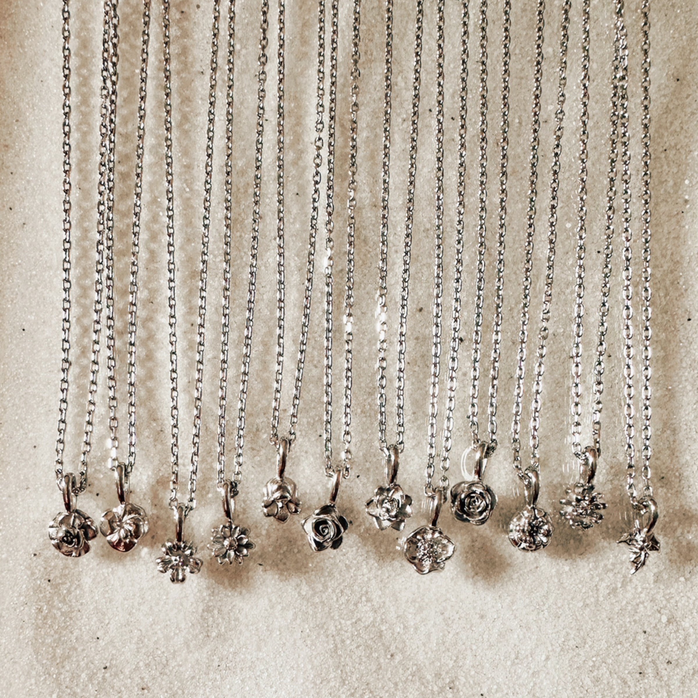 Drop Birth Flower Necklace