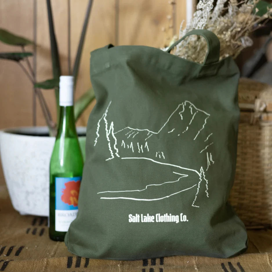 green field carry bag featuring the wasatch mountains